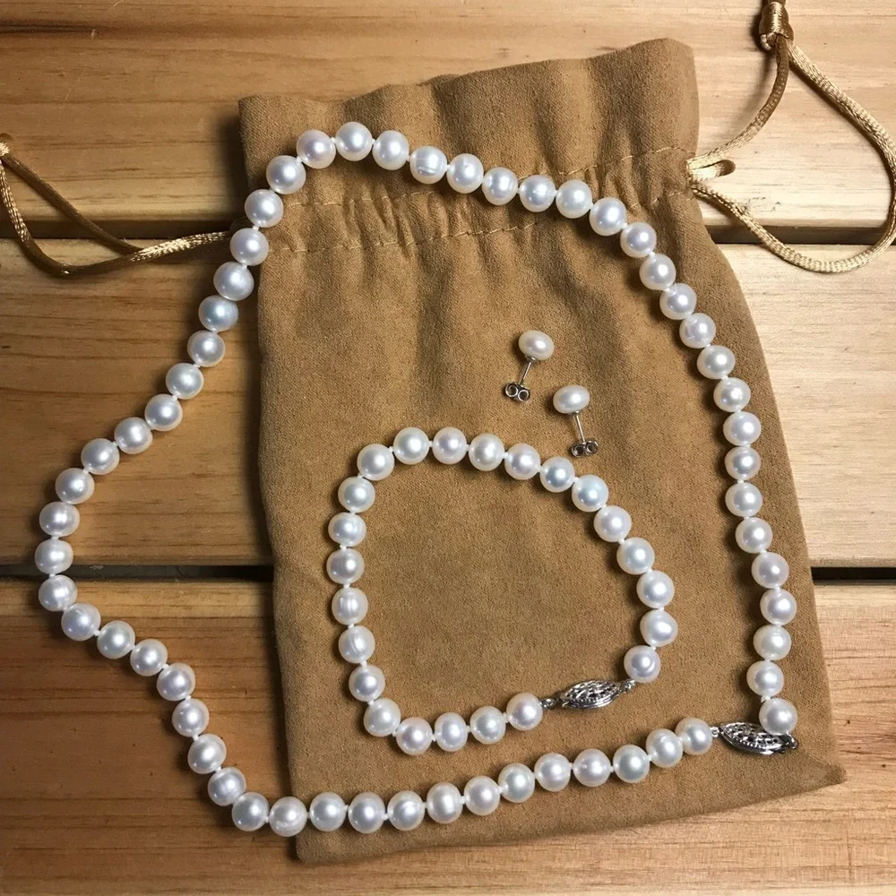 Elegant real Pearl Jewelry Set - Picture 1 of 3
